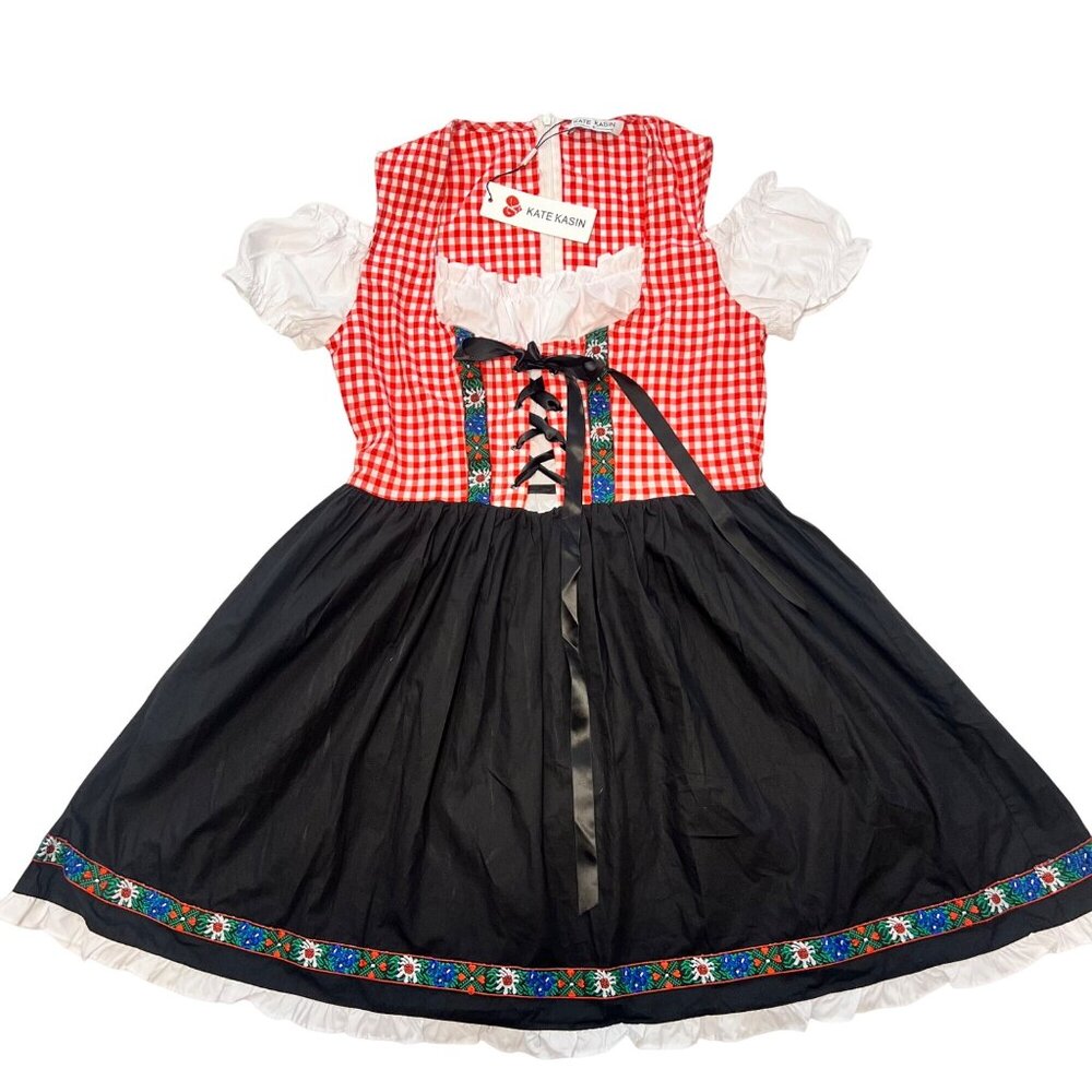 Kate Kasin German Dirndl Bavarian Dress Costume Oktoberfest Halloween Size Small